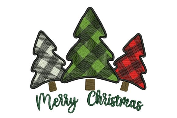 Checkered Christmas Trees