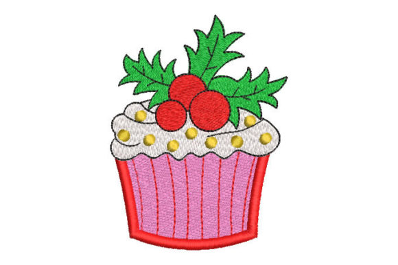 Christmas Cake Embroidery Design