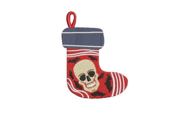 Christmas Stocking with Skulls