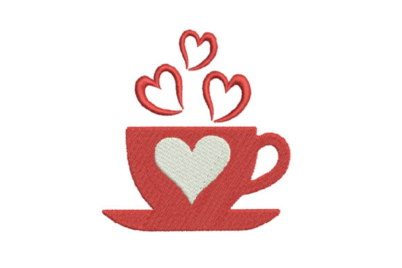 Coffee Cup with Hearts