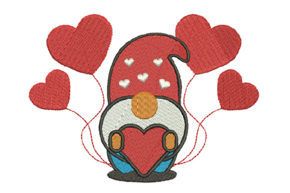 Cute Kawaii Gnome with Hearts