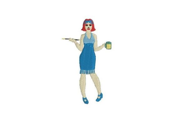 Flapper Drinking Bottle of Beer