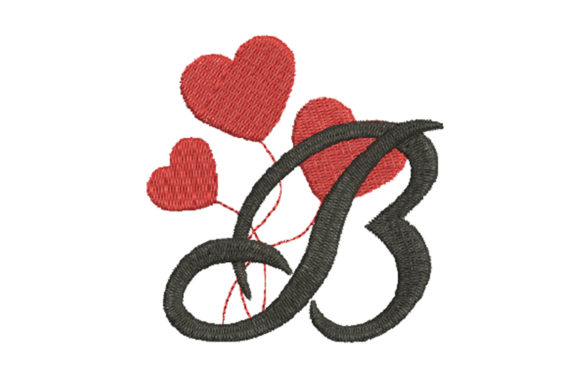 Heart Alphabet Letter B