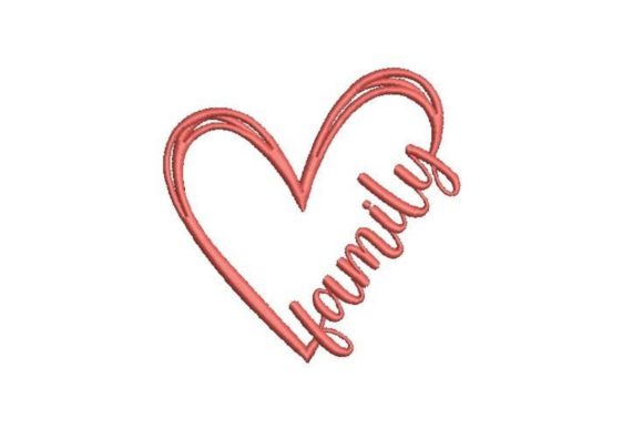 Heart with Family Text Completing