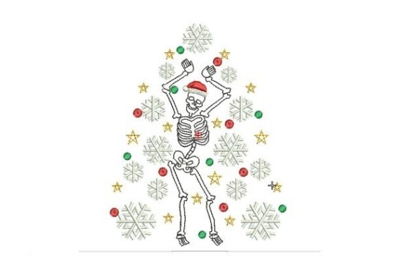 Merry Christmas Skeleton Tree
